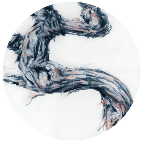 80cm tondo, huile/toile