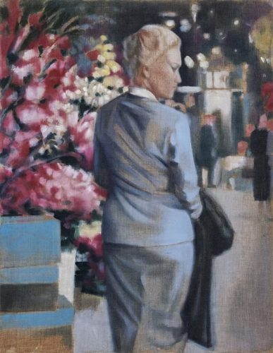 Dame aux fleurs (vendu)